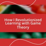 How I Revolutionized Learning with Game Theory