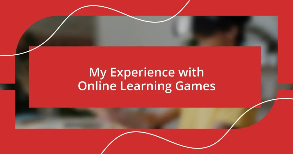 My Experience with Online Learning Games